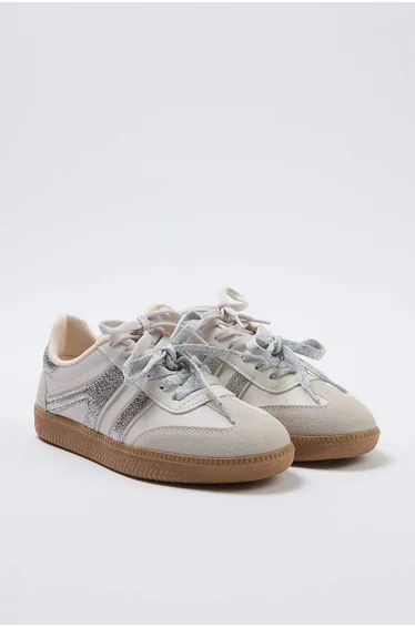 Off-White Two-Tie Dual-Use Women's Retro Sneakers