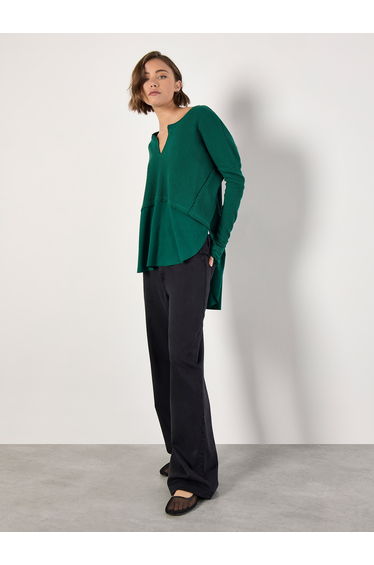 Waffle Jersey Layered Top