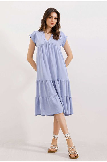 BDART Frilly V-Neck Midi Dress