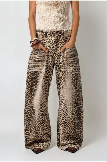 Donnacha Bleached Leopard Jeans