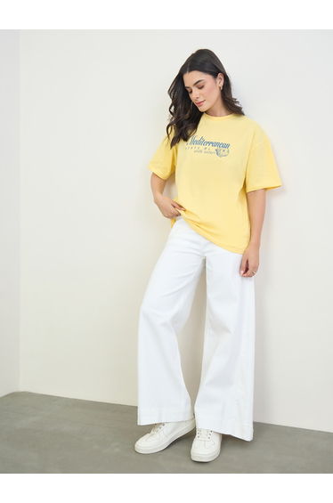 White Wide Leg High Rise Jeans