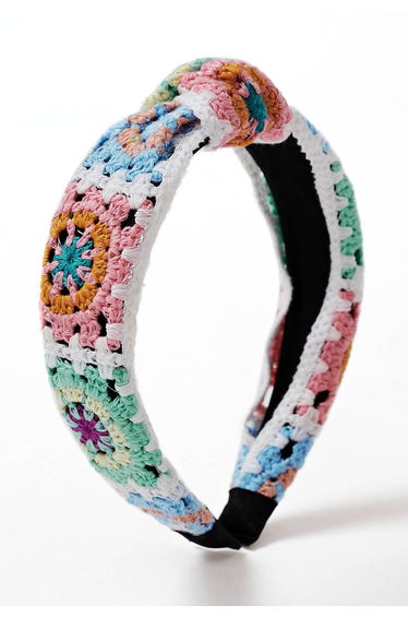 Bohemia Bowknot Crochet Hair Headband in White