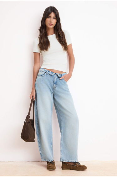 Mavi High Waist Baggy Fit TENCEL™ Blended Baggy Jeans