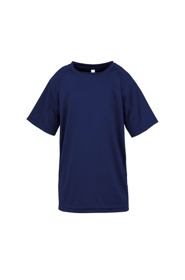 Spiro Chidlrens/Kids Impact Performance Aircool T-Shirt - Navy