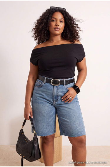 Black Knitted Plus Size Blouse
