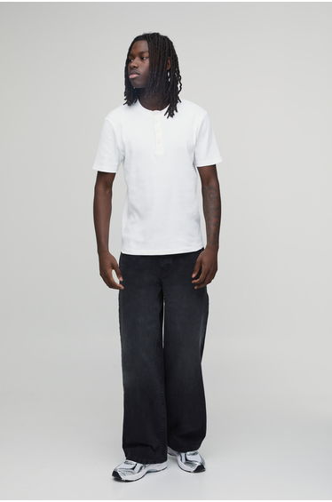 Basic Baggy Fit Jeans - washed black