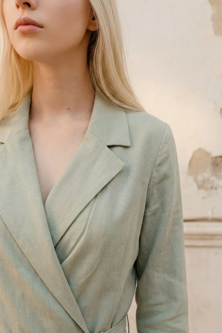 MY FASHION Belted Long Sleeve Maxi Dress - 4