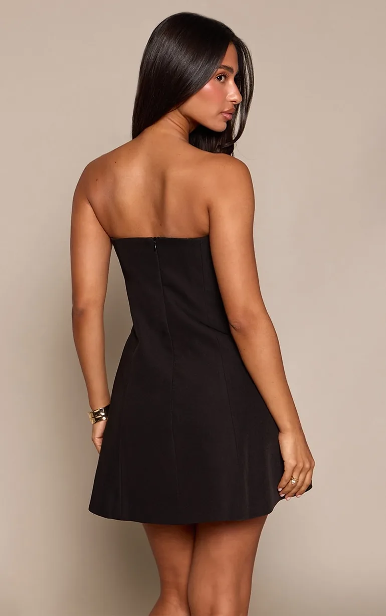 a line petite mini dress Women's Petite Ecru Denim Sleveless A-line Mini Dress