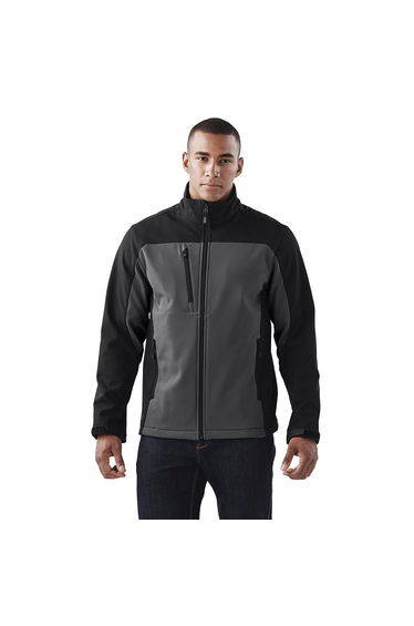 Stormtech Mens Cascades Soft Shell Jacket - Dolphin/Black