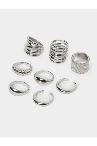 Pack of 8 - Statement Rings