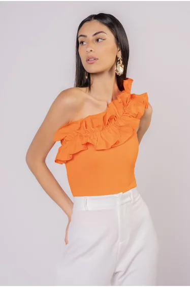 Ruffle Detail Bodysuit