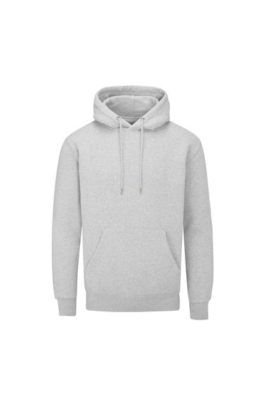 Mantis Unisex Adult Essential Organic Drawstring Hoodie - Heather Grey Melange