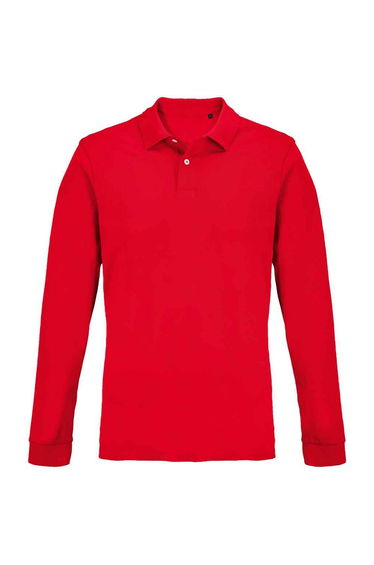 SOLS Pique Long-Sleeved Polo Shirt - Red