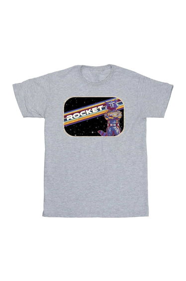 Guardians Of The Galaxy Volume 3 Boys Rocket Raccoon Pose T-Shirt - Sport Grey
