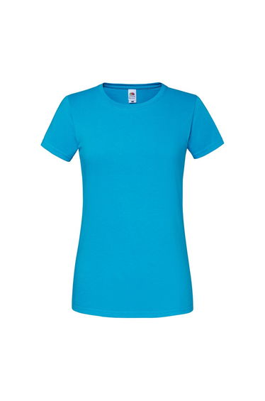 Fruit of the Loom Womens/Ladies Premium Ringspun Cotton Lady Fit T-Shirt - Azure Blue