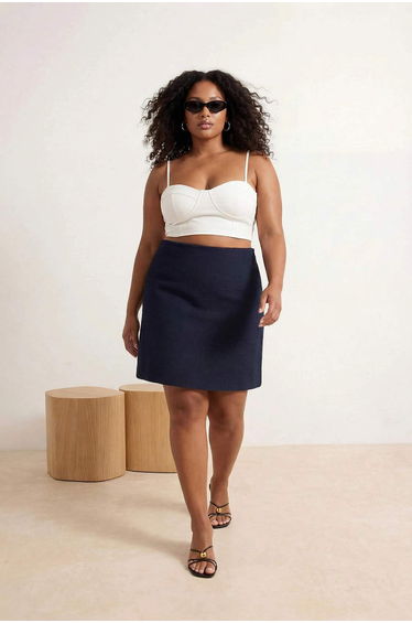 Navy Blue Mini Short Skirt Shorts & Bermuda