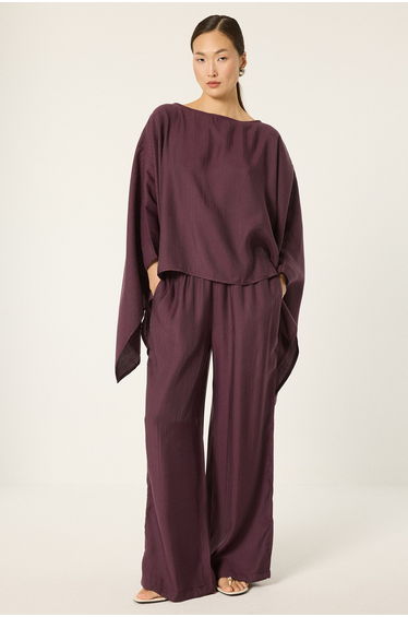 BAT SLEEVE BLOUSE PANTS SET