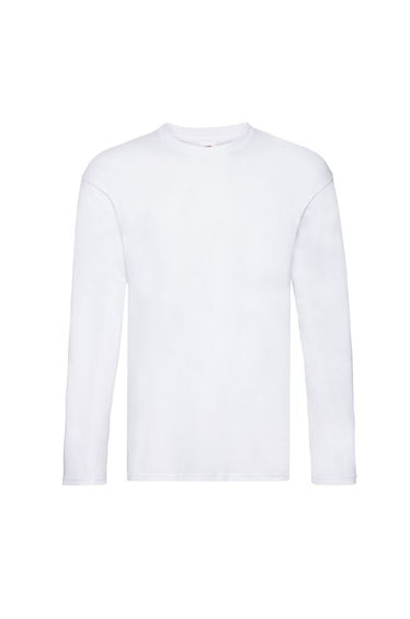 Fruit of the Loom Mens Original Long-Sleeved T-Shirt - White