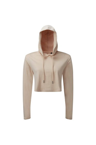 TriDri Womens/Ladies Cropped Long-Sleeved T-Shirt - Nude