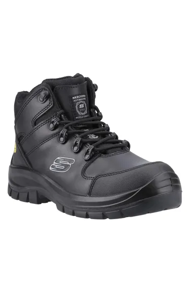 Skechers Mens Trophus Kilram Leather Wear to Work Safety Boots - Black