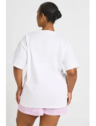 Plus Seafood Club Printed T Shirt - white - 1