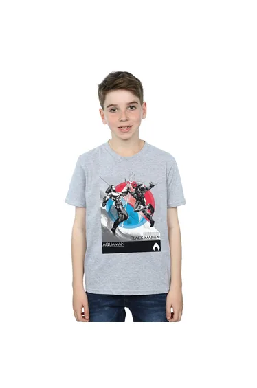 DC Comics Boys Aquaman Vs Black Manta T-Shirt - Sports Grey