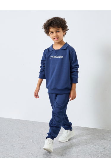 Toddler Boys Slogan Print Sweatshirt and Joggers Set