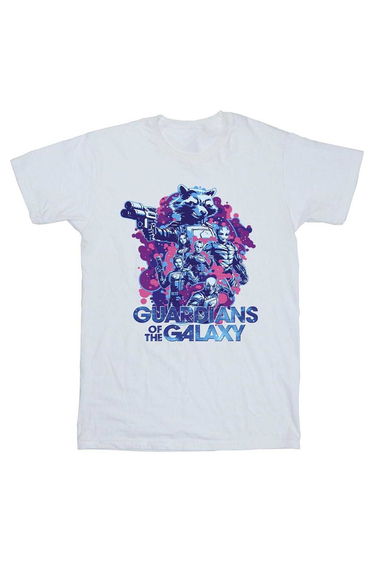 Guardians Of The Galaxy Volume 3 Girls Character Poses Cotton T-Shirt - White