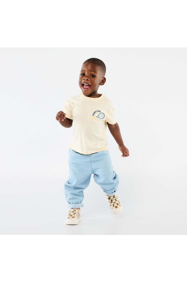T-shirt + Denim Pants Set - 2 Pieces BLUE