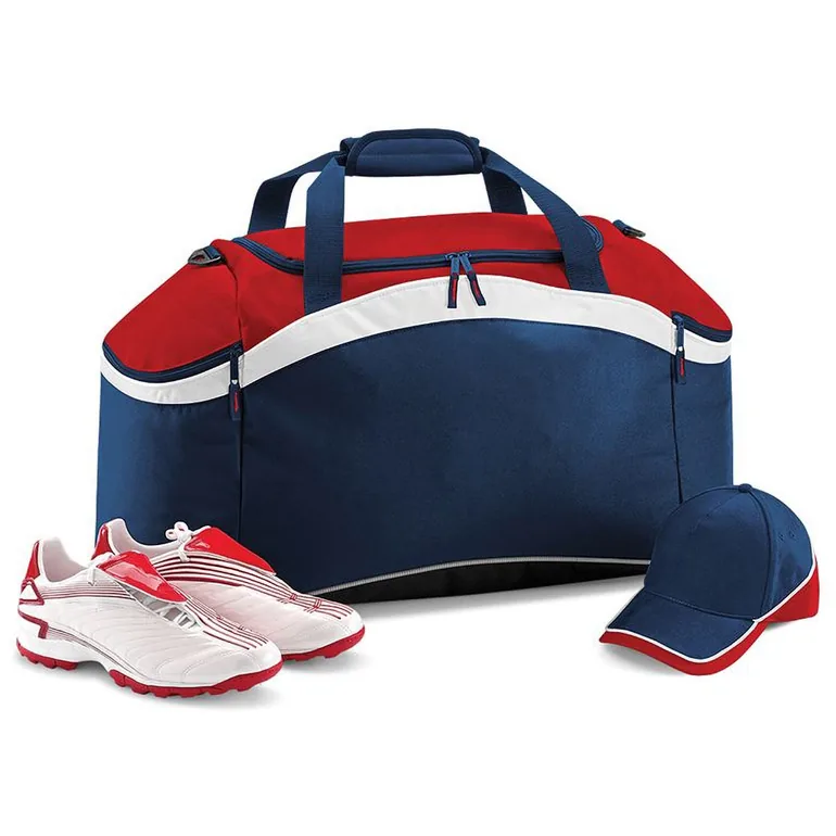 BagBase Teamwear Sport Holdall / Duffle Bag (54 Litres) - French Navy/Classic Red/White - 3