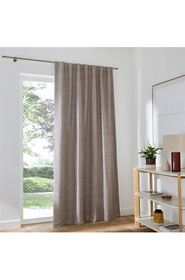 Montego Woven Effect Hidden Tab Top Blackout Curtain