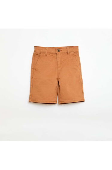 Twill Chino Bermuda Shorts BROWN