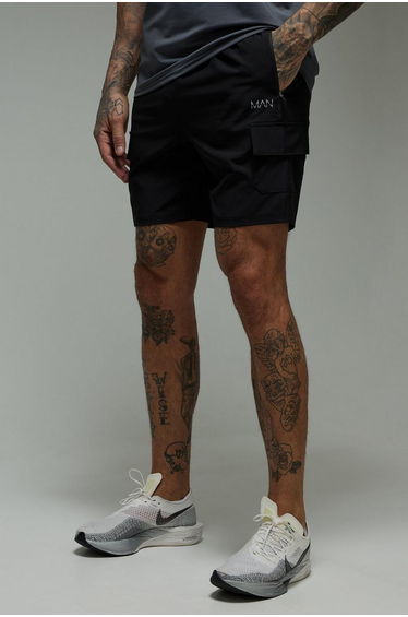 Tall Man Active Stretch Woven 7inch Cargo Short - black