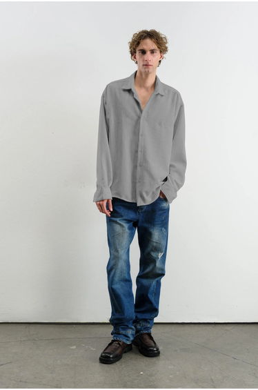 GIESTO Oversized Velvet Shirt