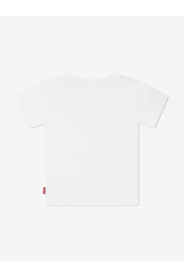 تيشيرت قطن بأكمام قصيرة بطبعة شعار