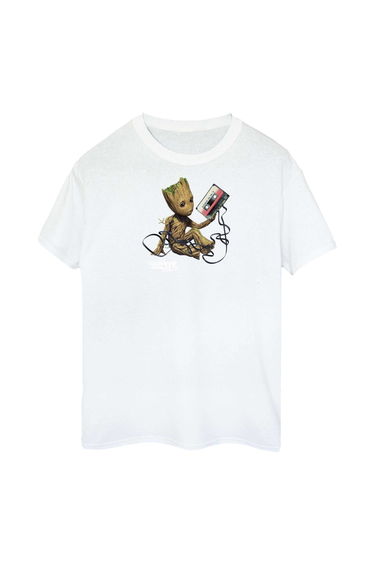 Guardians Of The Galaxy 2 Mens Groot Tape Cotton T-Shirt - White