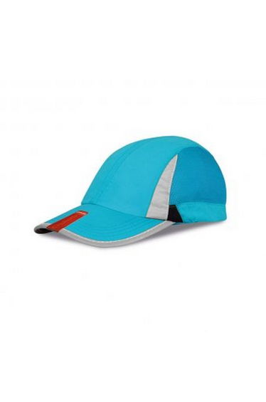 Spiro Unisex 2 Panel Sport Baseball Cap - Aqua/Black