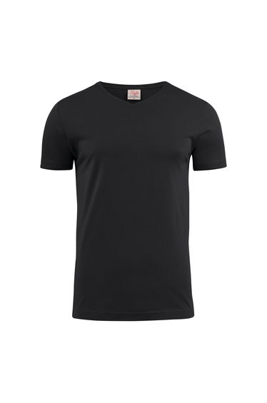 Printer Mens V Neck T-Shirt - Black