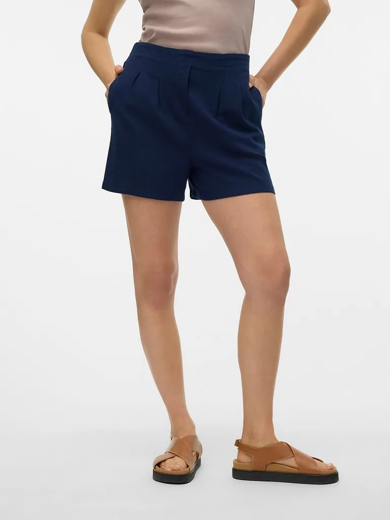 Loose Fit Shorts with High Waist - 2