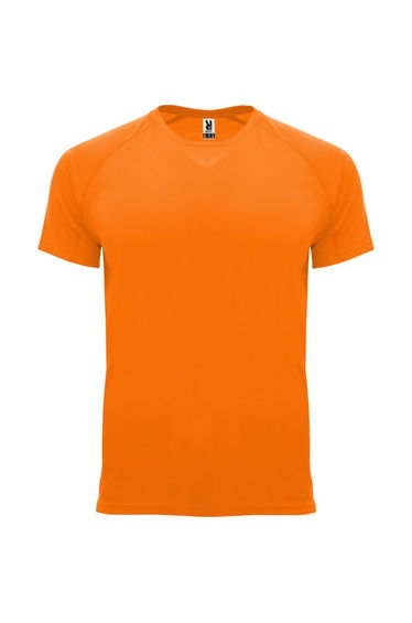 Roly Mens Bahrain Short-Sleeved Sports T-Shirt - Fluorescent Orange