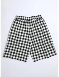 Boys' Checked Shorts with Side Detail - 1