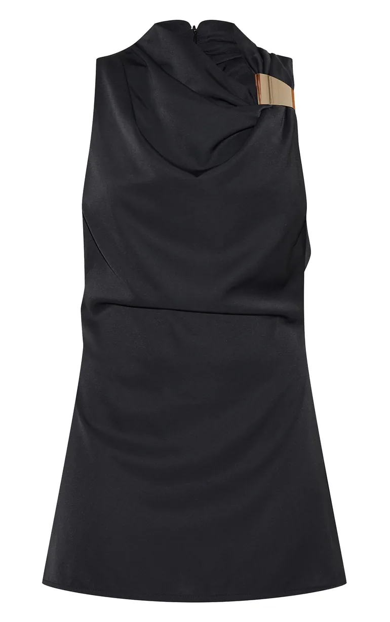 black trim shift mini dress ARRANGE - Cape Sleeve Mini Shift Dress - Women - Polyester - 2 US