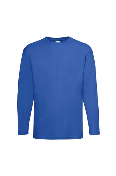 Mens Value Long Sleeve Casual T-Shirt - Cobalt