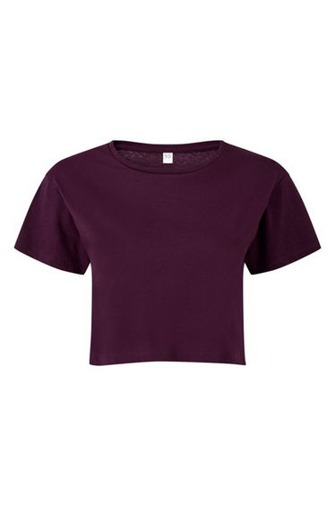 TriDri Womens/Ladies TriDri Crop Top - Mulberry