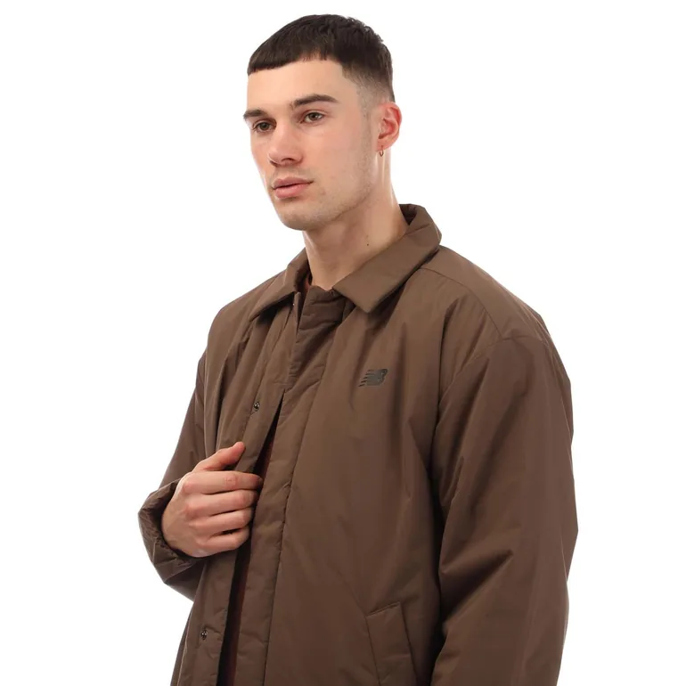 Men's New Balance Coaches Jacket in Brown - 1