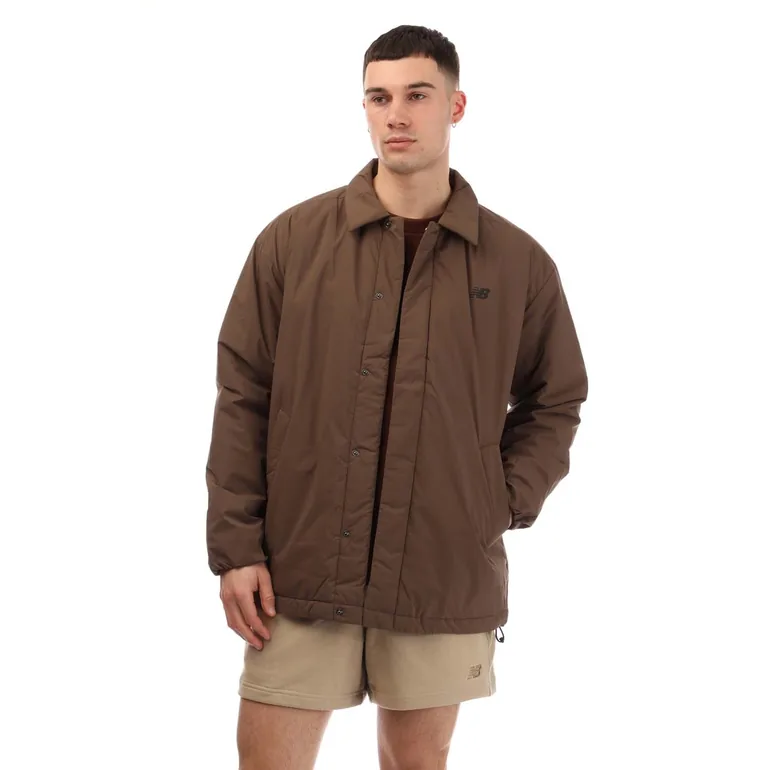 Men's New Balance Coaches Jacket in Brown