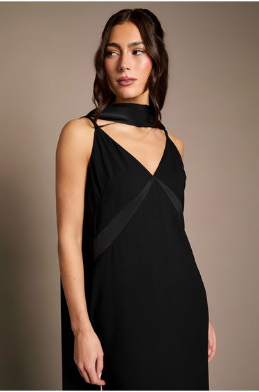Black Satin Scarf