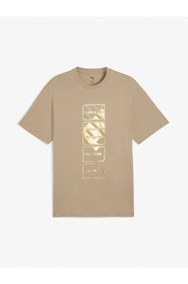 Men Maximal Metallic Print Relaxed Fit T-Shirt