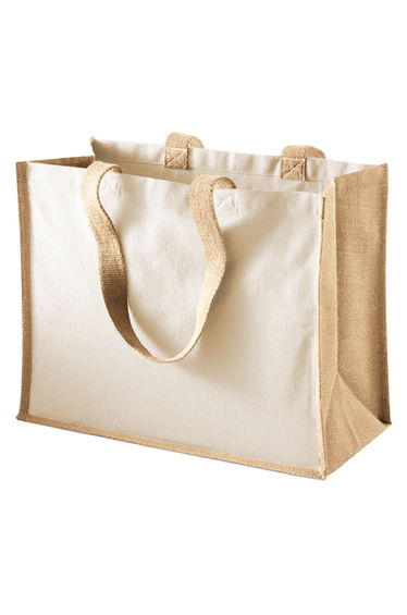 Westford Mill Classic Jute Printable Shopper Bag - Natural