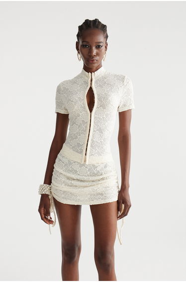 Dobromila Hook Lace Skirt Set